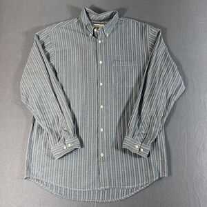 The Territory Ahead Dress Shirt Mens XLT Blue Textured Southwest Tribal Aztec